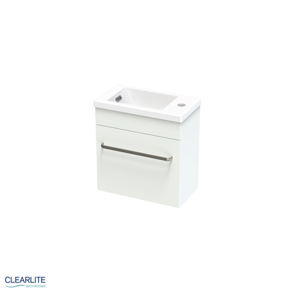 Pacific Hand Basin Wall Hung Vanity 400mm - 3 Colour Options