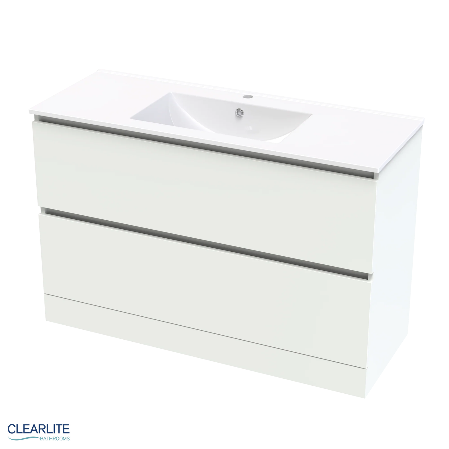 Pacific Rise Double Drawer Floor Standing Vanity - 4 Size & 3 Colour Options