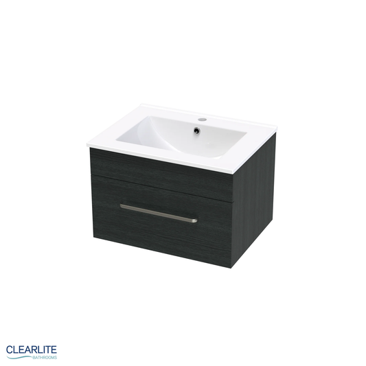 Pacific Single Drawer Wall Hung Vanity - 4 Sizes / 3 Colour Options