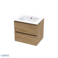 Pacific Rise Double Drawer Wall Hung Vanity - 4 Size & 3 Colour Options