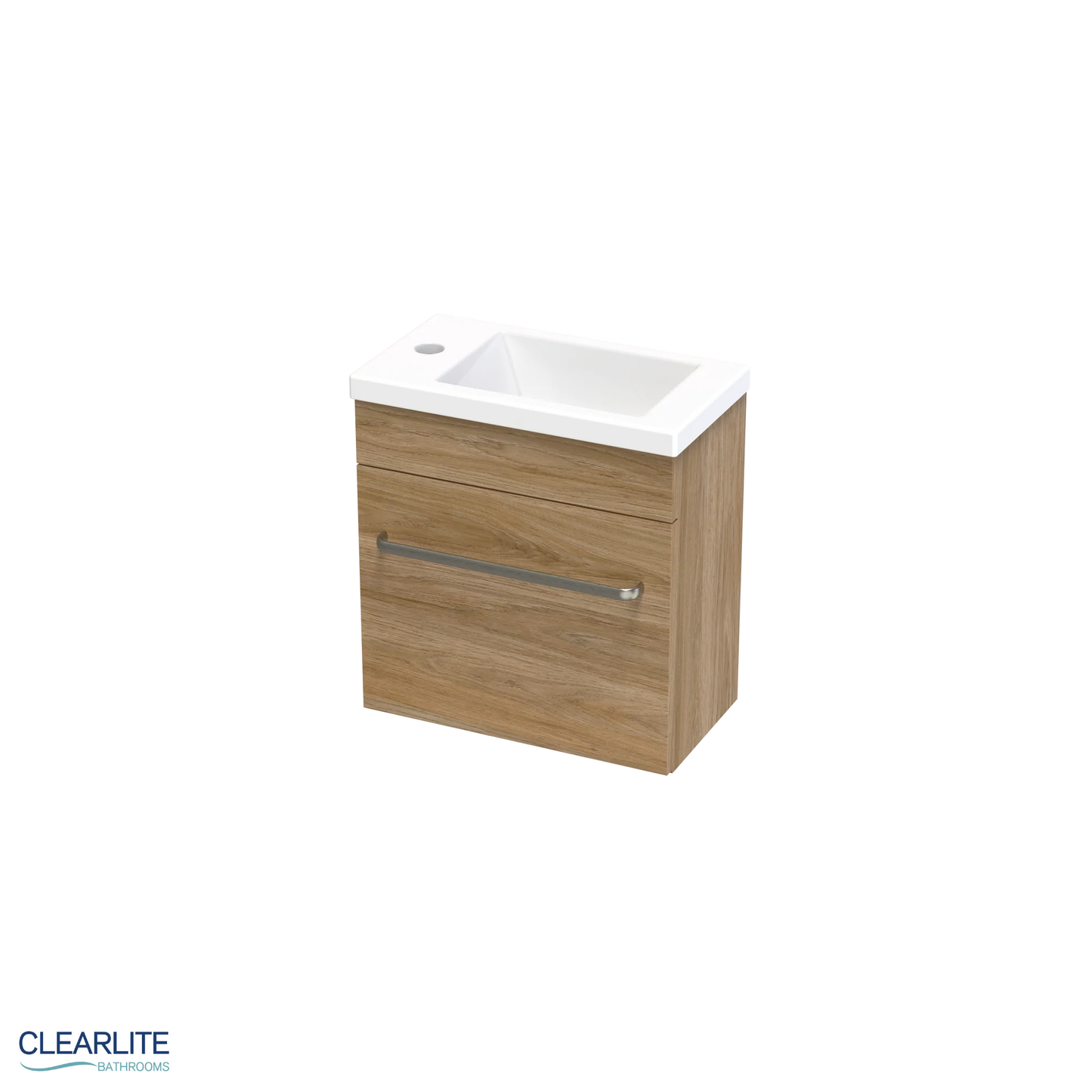 Pacific Hand Basin Wall Hung Vanity 400mm - 3 Colour Options
