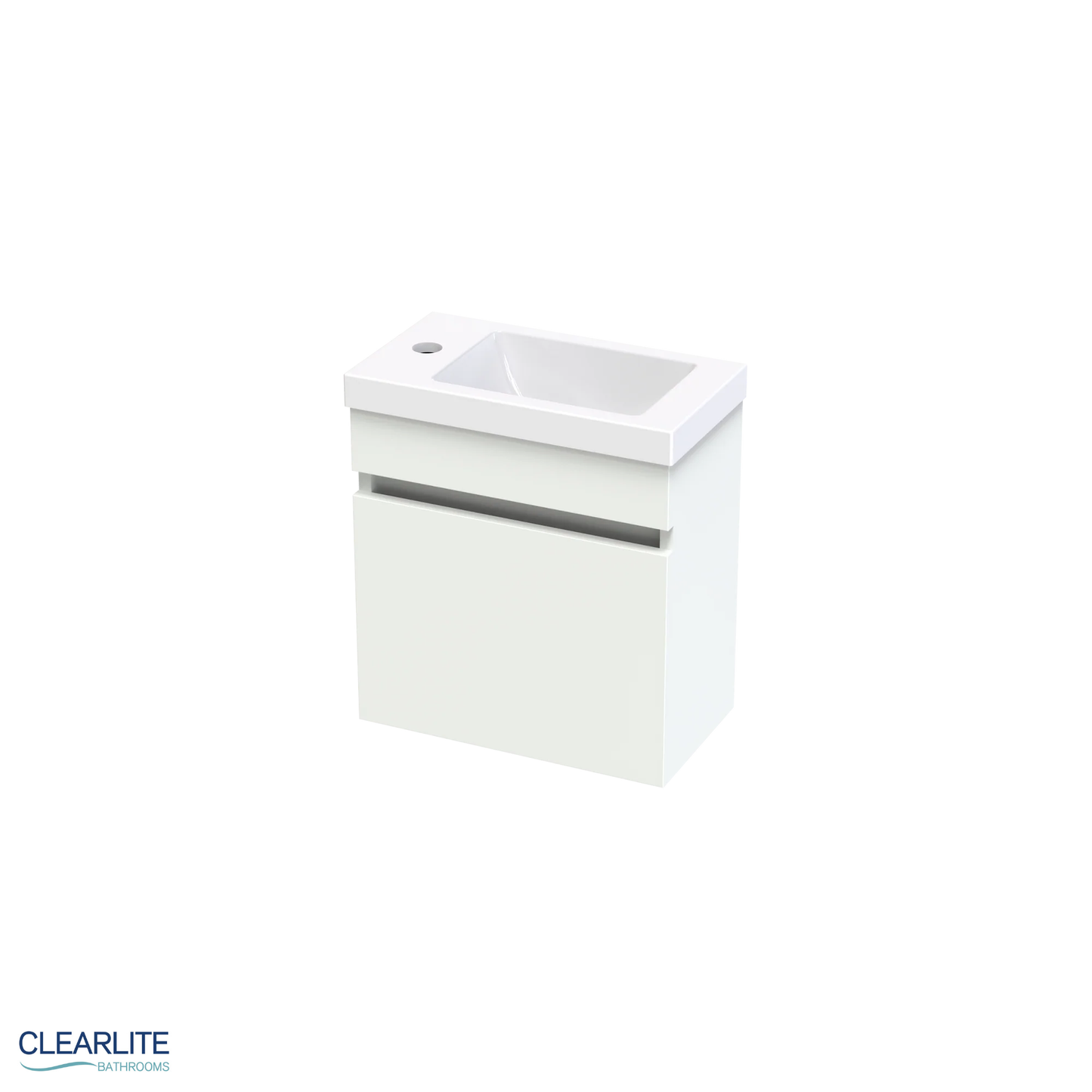 Pacific Rise Hand Basin Wall Hung Vanity 400mm - 3 Colour Options