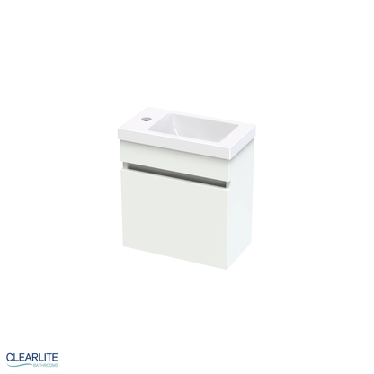 Pacific Rise Hand Basin Wall Hung Vanity 400mm - 3 Colour Options