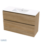 Pacific Rise Double Drawer Floor Standing Vanity - 4 Size & 3 Colour Options