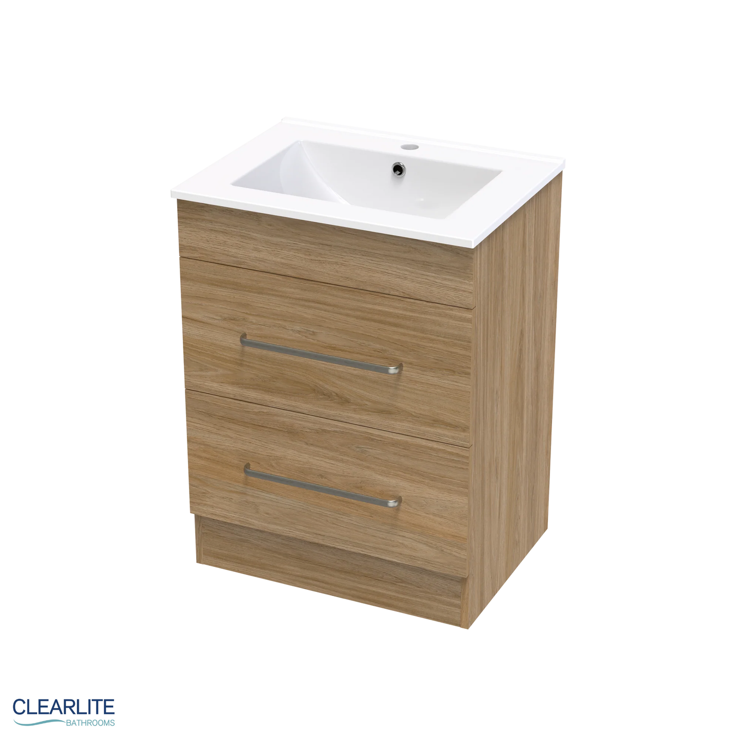 Pacific Double Drawer Floor Standing Vanity - 4 Size & 3 Colour Options