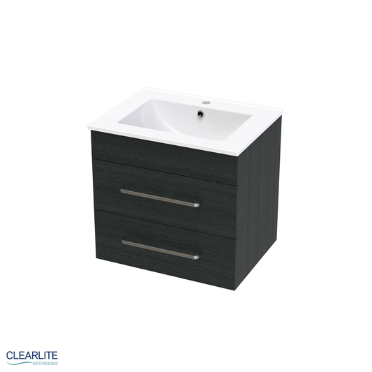 Pacific Double Drawer Wall Hung Vanity - 4 Sizes / 3 Colour Options