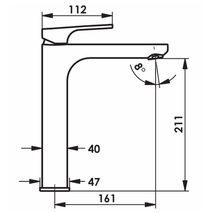 Upland Tower Basin Mixer Cold Start - 5 Colour Options