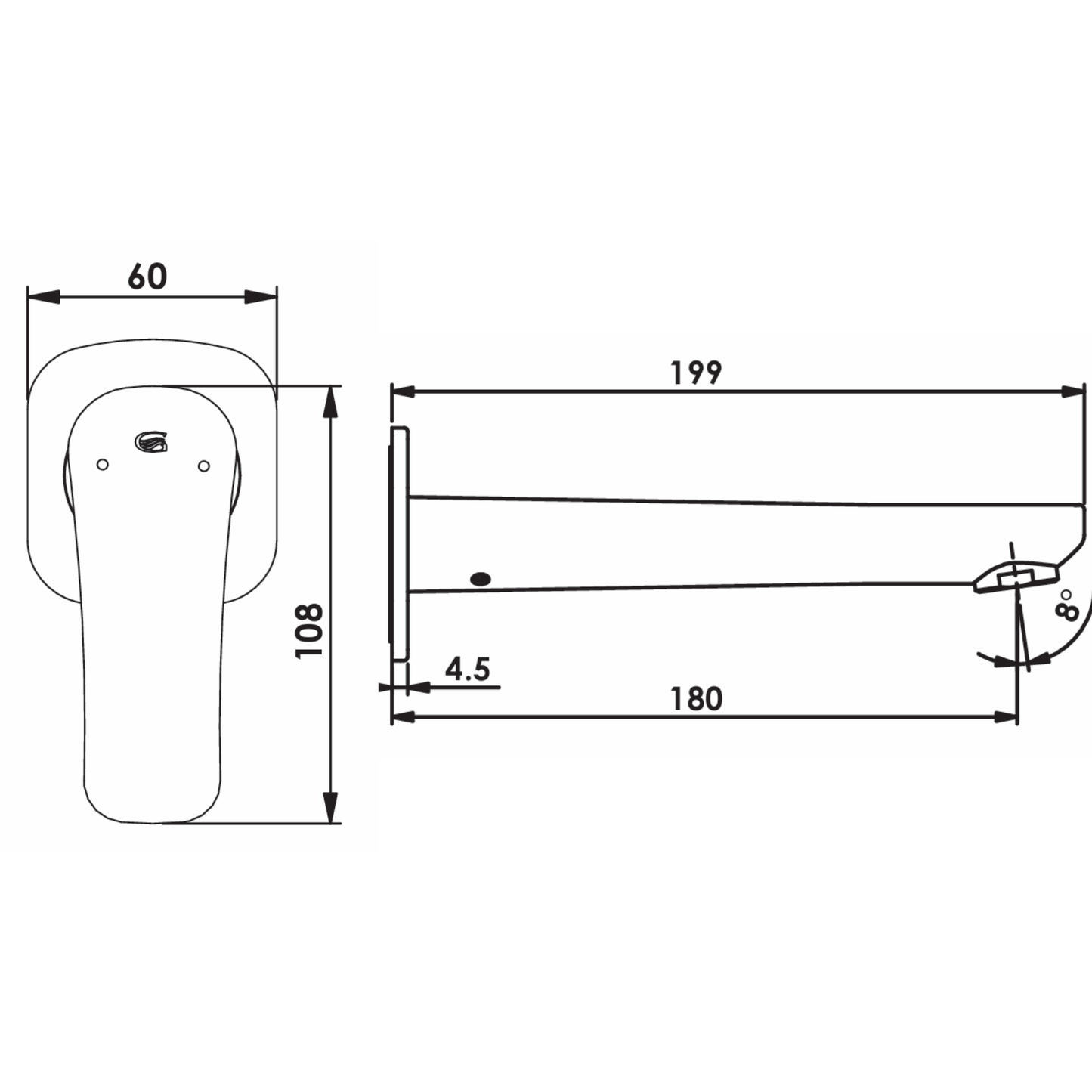 Upland Wall Basin Mixer - 5 Colour Options