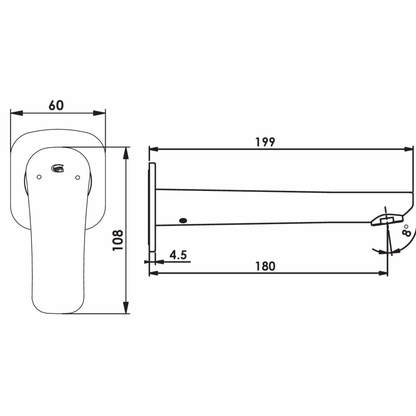 Upland Wall Basin Mixer - 5 Colour Options