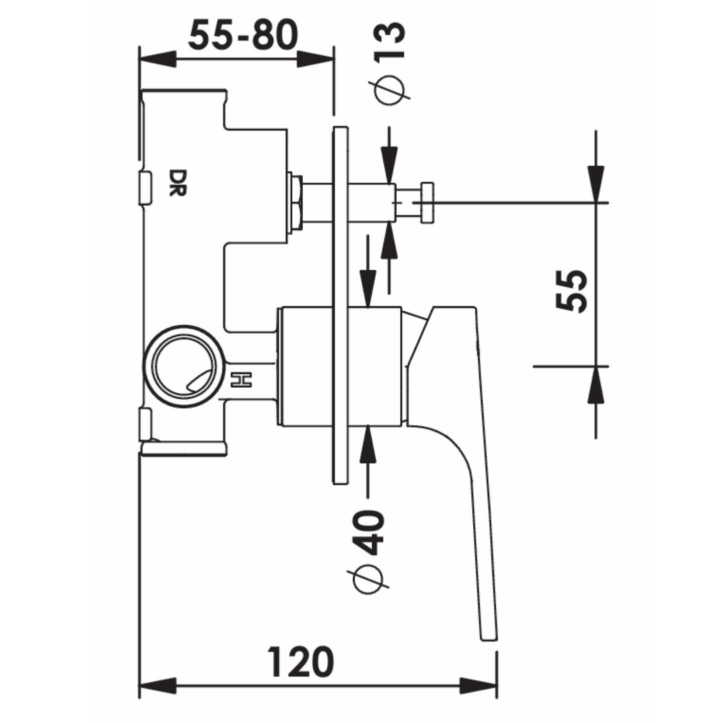 Upland Diverter Shower Mixer - 5 Colour Options