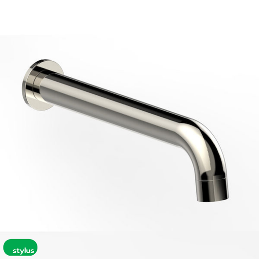 Basis Wall Basin/Bath Outlet 220mm - Brushed Nickel