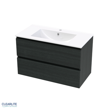 Pacific Rise Double Drawer Wall Hung Vanity - 4 Size & 3 Colour Options