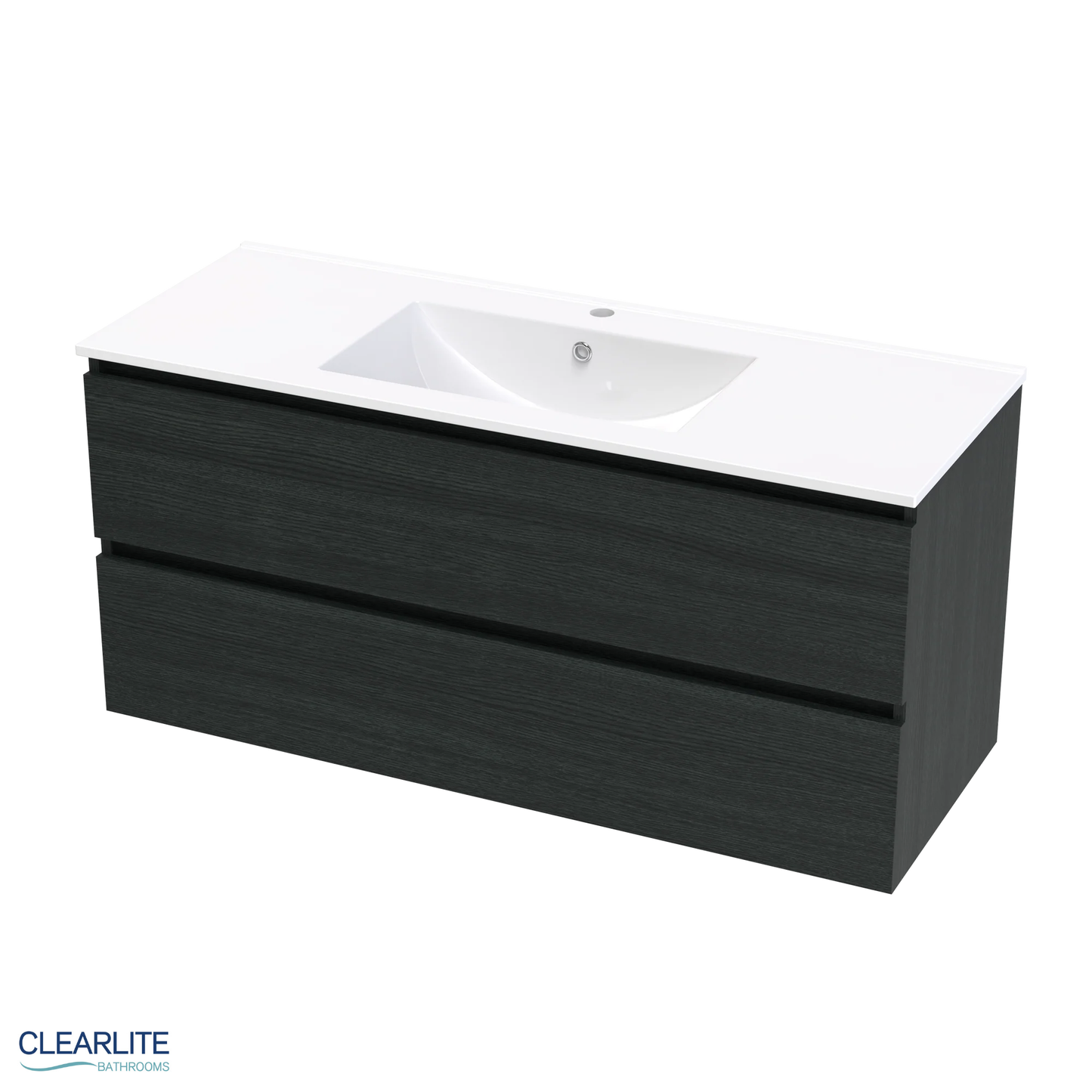 Pacific Rise Double Drawer Wall Hung Vanity - 4 Size & 3 Colour Options