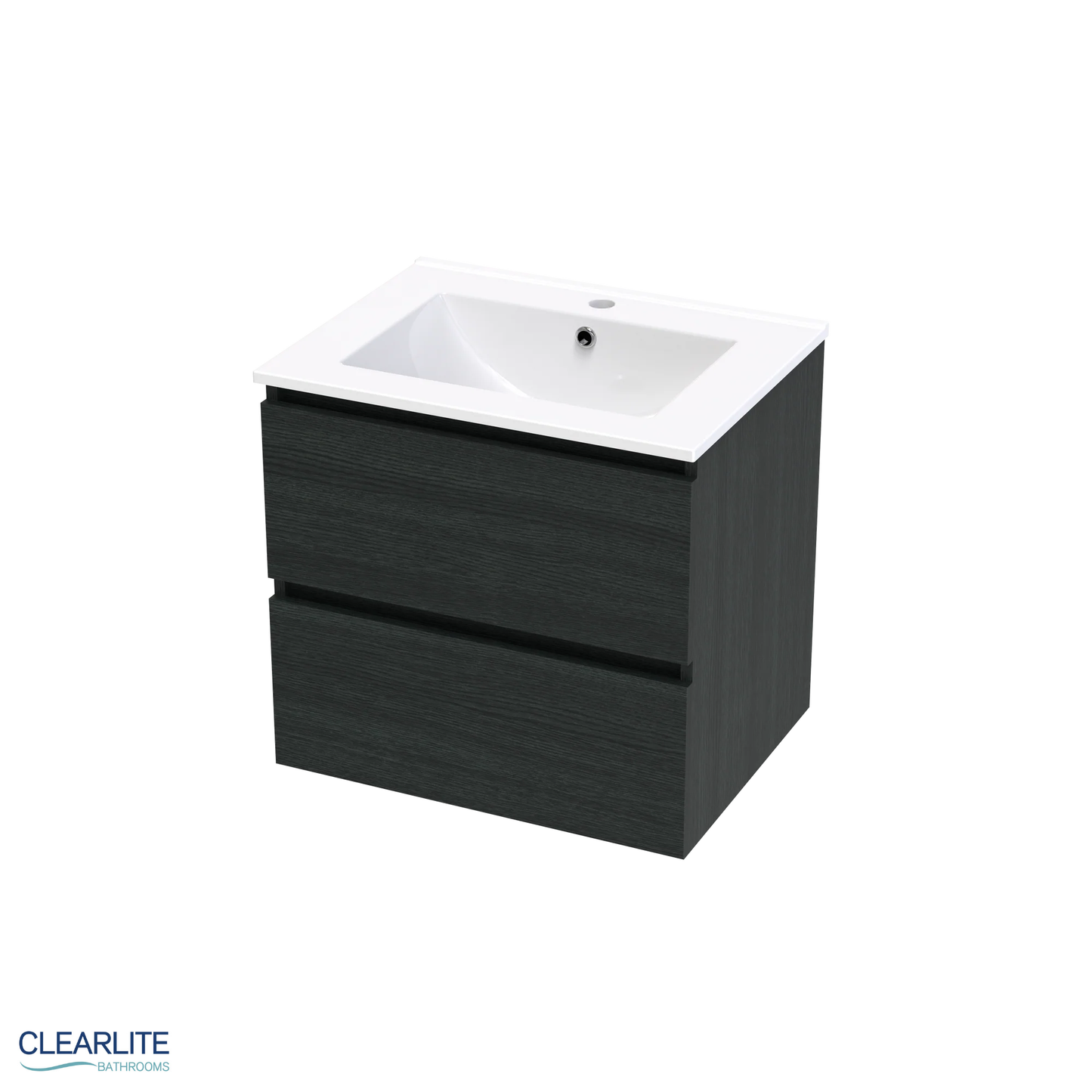 Pacific Rise Double Drawer Wall Hung Vanity - 4 Size & 3 Colour Options