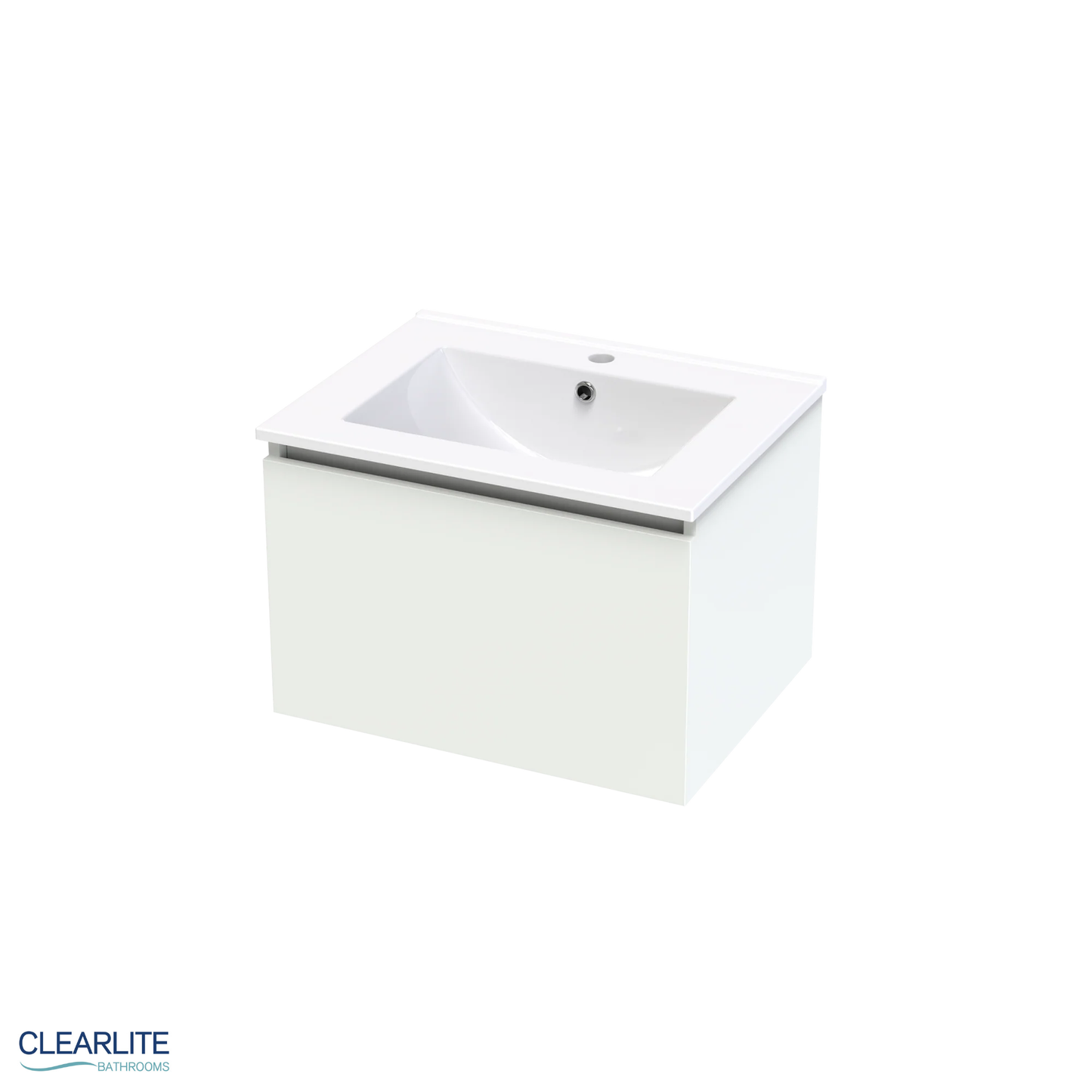 Pacific Rise Single Drawer Wall Hung Vanity - 4 Size & 3 Colour Options