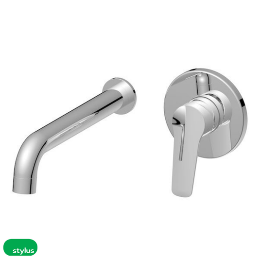 Basis R4 Wall Basin/Bath Mixer 220mm - Chrome