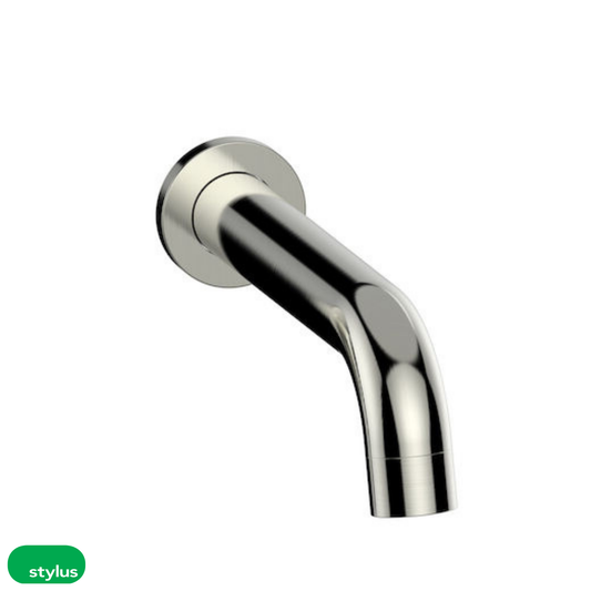 Basis Wall Basin/Bath Outlet 180mm - Brushed Nickel