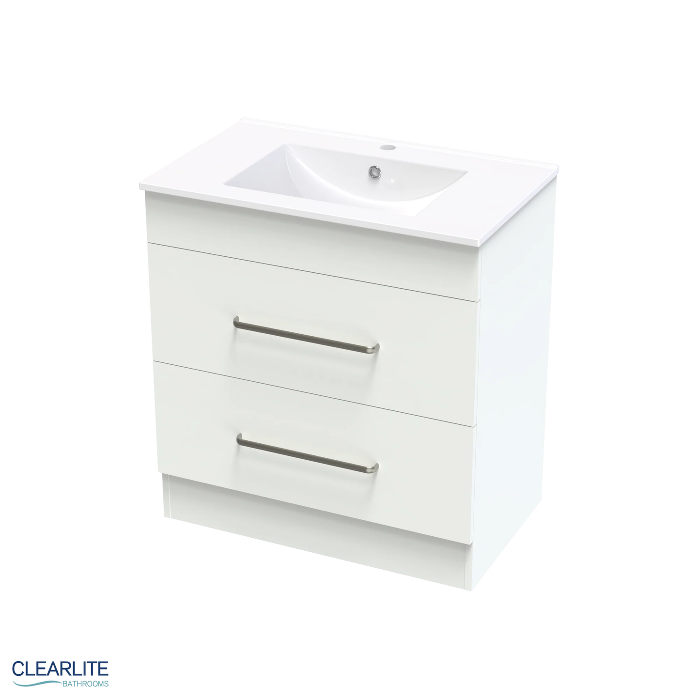 Pacific Double Drawer Floor Standing Vanity - 4 Size & 3 Colour Options