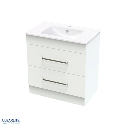 Pacific Double Drawer Floor Standing Vanity - 4 Size & 3 Colour Options
