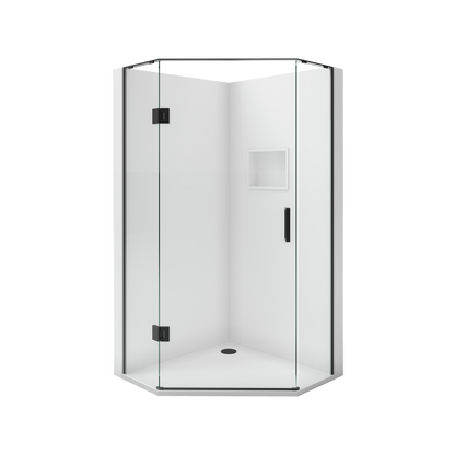 Scenic Angled Hinged Shower 1000mm x 1000mm - Chrome