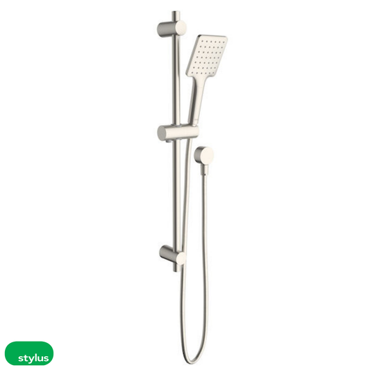 Basis Square Rail Shower (4 Star)- Brushed Nickel