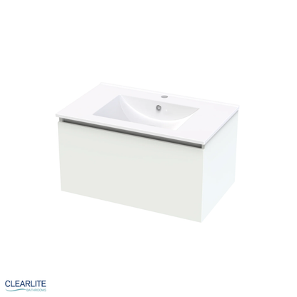 Pacific Rise Single Drawer Wall Hung Vanity - 4 Size & 3 Colour Options