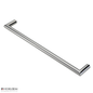 Strata Genesis Single Bar Towel Warmer 860mm - 5 Colour Options