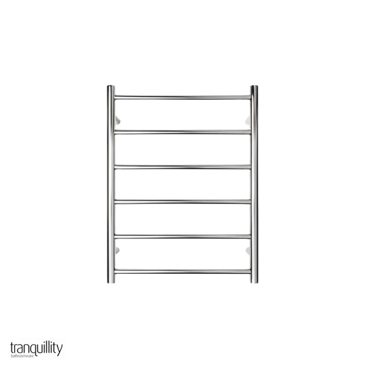 Executive 6 Bar Round Heated Towel Rail (Width: 520mm) - Polished Stainless