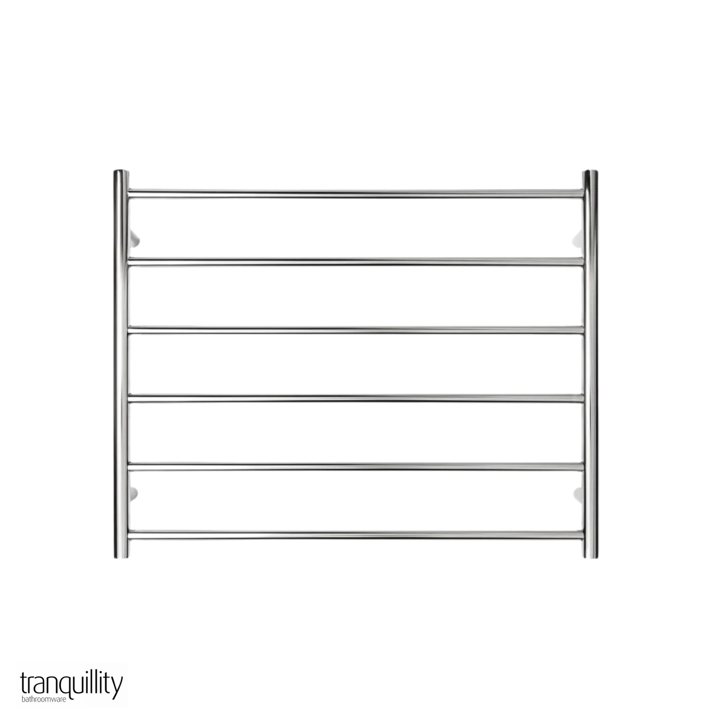 Executive 6 Bar Round Heated Towel Rail (Width: 850mm) - Polished Stainless