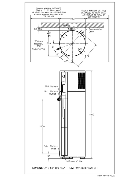 AmbiPower MDc-180 Heat Pump Water Heater