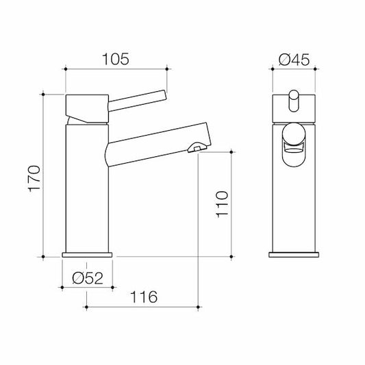 Basis R3 Basin Mixer - Chrome