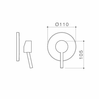 Basis R3 Bath/Shower Mixer Trim Kit - Brushed Nickel