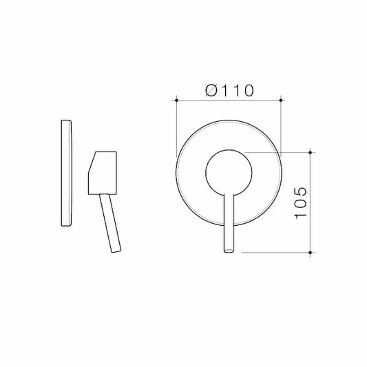 Basis R3 Bath/Shower Mixer Trim Kit - Brushed Nickel