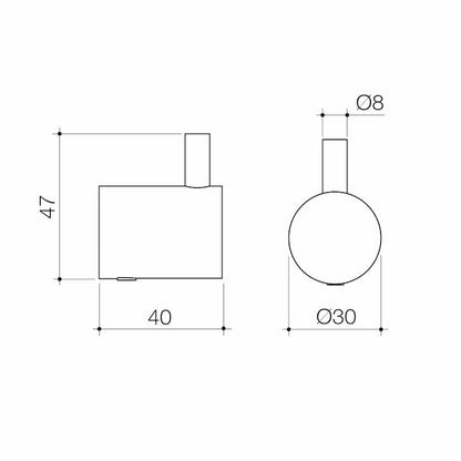 Basis Robe Hook - 3 Colour Options