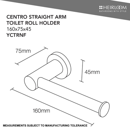 Centro Toilet Roll Holder Fixed Arm - Polished