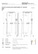 Load image into Gallery viewer, ELEMENTI SPLASH PLUS ROUND SLIDE SHOWER 900MM 3 FCT - BRUSHED BRASS
