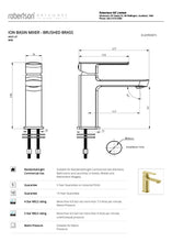 Load image into Gallery viewer, ELEMENTI ION BASIN MIXER - BRUSHED BRASS
