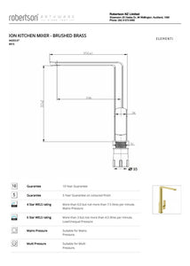 ELEMENTI ION MIXER - BRUSHED BRASS