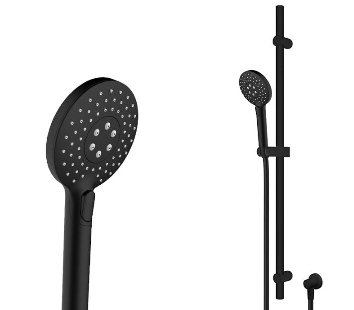 ELEMENTI SPLASH PLUS ROUND SLIDE SHOWER 900MM 3 FCT - BLACK