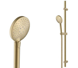 ELEMENTI SPLASH PLUS ROUND SLIDE SHOWER 900MM 3 FCT - BRUSHED BRASS