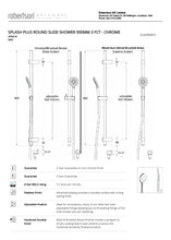 Load image into Gallery viewer, ELEMENTI SPLASH PLUS ROUND SLIDE SHOWER 900MM 3 FCT - CHROME
