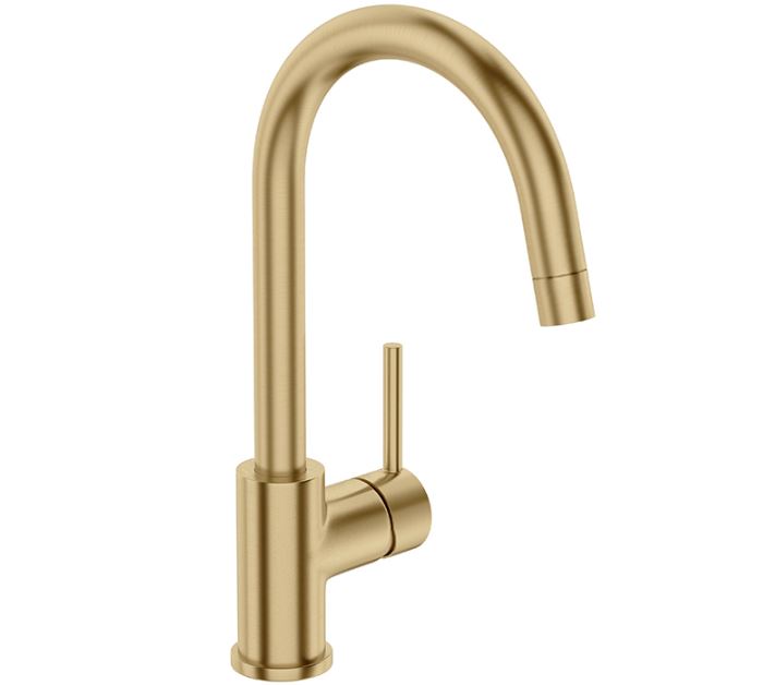 ELEMENTI UNO GOOSE NECK MIXER - BRUSHED BRASS