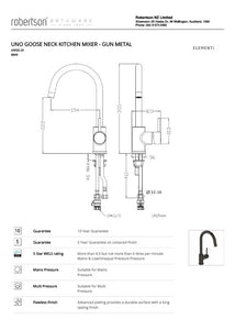 ELEMENTI UNO GOOSE NECK MIXER - GUNMETAL