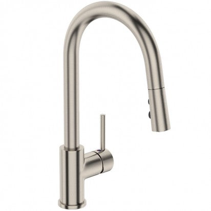 ELEMENTI UNO GOOSE NECK MIXER C/W POS - BRUSHED NICKEL