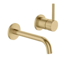 Load image into Gallery viewer, ELEMENTI UNO WALL MOUNTED BASIN MIXER - BRUSHED BRASS
