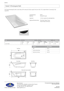 ENGLEFIELD STUDIO II RECTANGULAR BATH - 1670MMx760MM