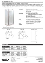 Load image into Gallery viewer, ENGLEFIELD VALENCIA ELITE ANGLE CORNER SHOWER 900MMx900MM - 3 COLOURS
