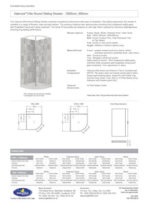 ENGLEFIELD VALENCIA ELITE ROUND SLIDING SHOWER 900MMx900MM - 4 COLOURS