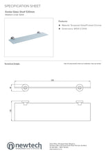 Load image into Gallery viewer, NEWTECH EVOKE GLASS SHELF 530MM - CHROME
