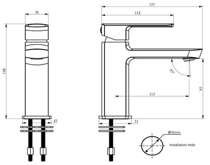 Ion Basin Mixer - Brushed Brass